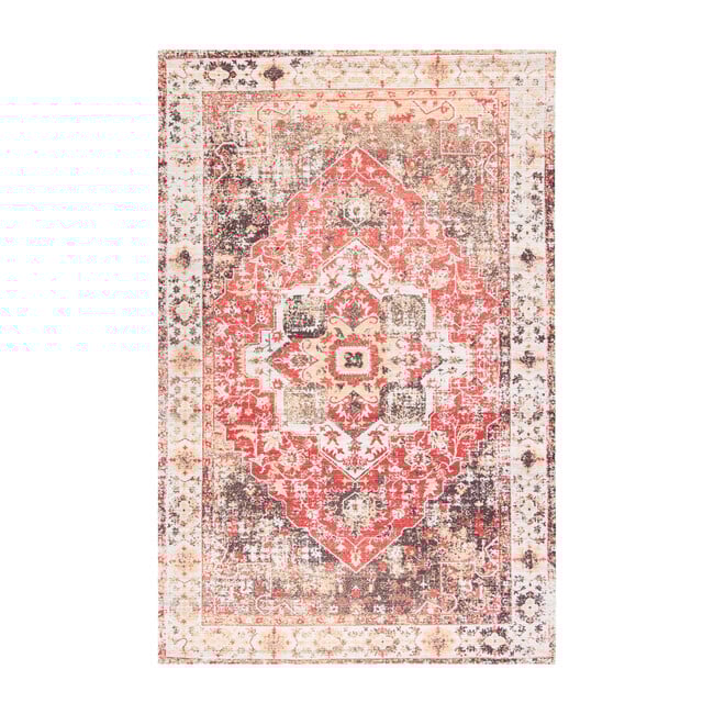 Saffron Tavi Rug, Ivory/Red - Rugs - 1