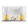 Set of 2 Eva Double Gourd Glass Lamps, Yellow - Lighting - 3
