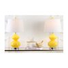 Set of 2 Eva Double Gourd Glass Lamps, Yellow - Lighting - 4