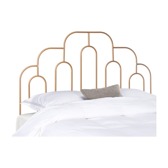 Paloma Metal Retro Headboard, Gold - Beds - 1