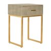Mori Shagreen Side Table, Tan - Accent Tables - 3