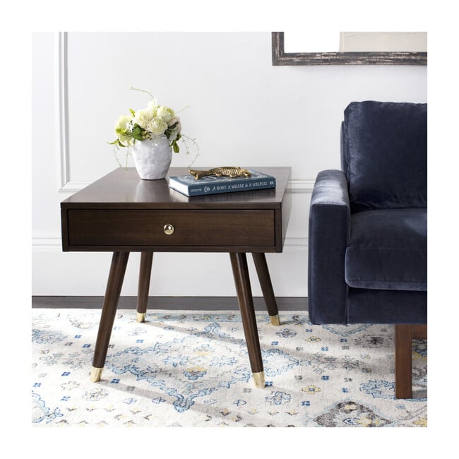 Levinson Gold Cap End Table, Brown - Accent Tables - 6