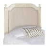 Rustic Wood Headboard, Beige Linen - Beds - 1 - thumbnail