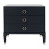 Lorna 3-Drawer Nightstand, Navy - Nightstands - 1 - thumbnail