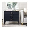 Lorna 3-Drawer Nightstand, Navy - Nightstands - 6