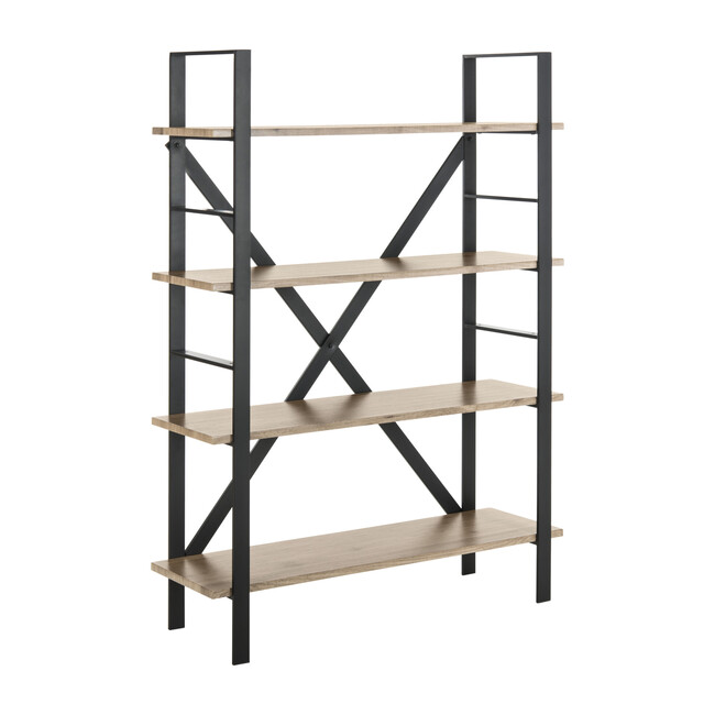 Raylan Retro Mid-Century 4-Tier Etagere, Black