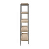 Cecilia Retro Mid-Century 5-Tier Wood Etagere, Black - Bookcases - 3