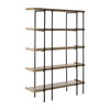 Cecilia Retro Mid-Century 5-Tier Wood Etagere, Black - Bookcases - 4