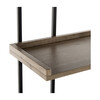 Cecilia Retro Mid-Century 5-Tier Wood Etagere, Black - Bookcases - 5