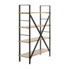 Raylan Retro Mid-Century 4-Tier Etagere, Black - Bookcases - 4