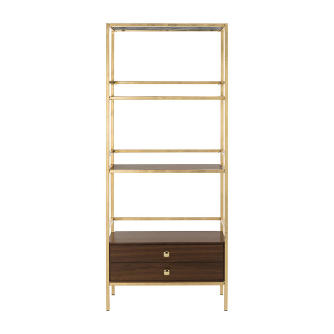 Mateo 4-Tier Storage Etagere, Gold