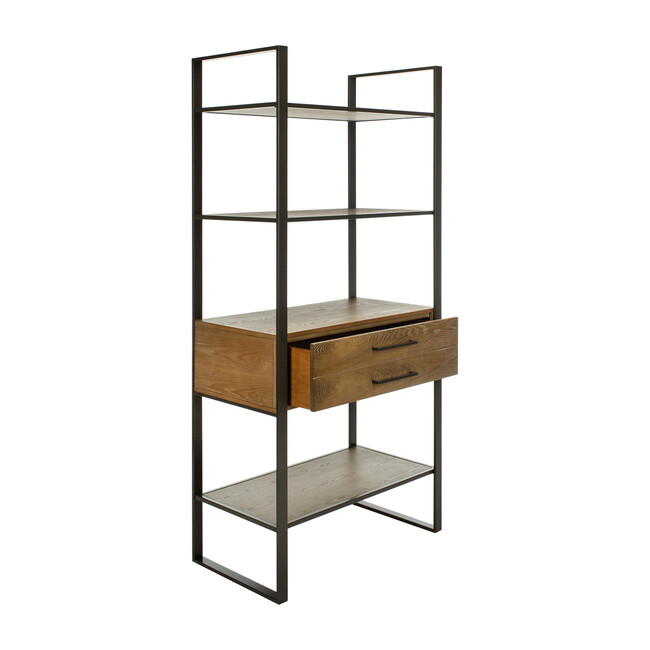 Skylar 4 Tier 1 Drawer Etagere, Gunmetal