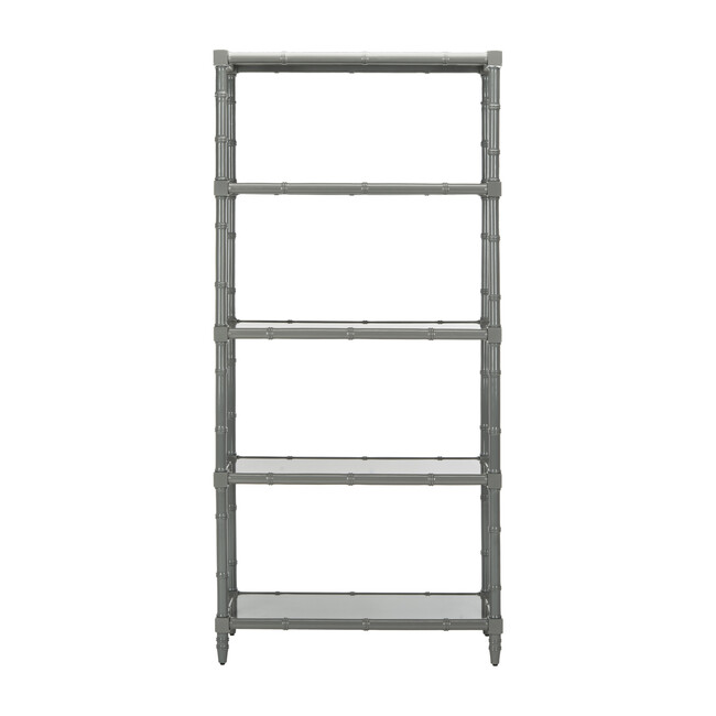 Ebo Coastal 4-Tier Etagere, Grey