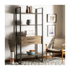 Skylar 4 Tier 1 Drawer Etagere, Gunmetal - Bookcases - 6