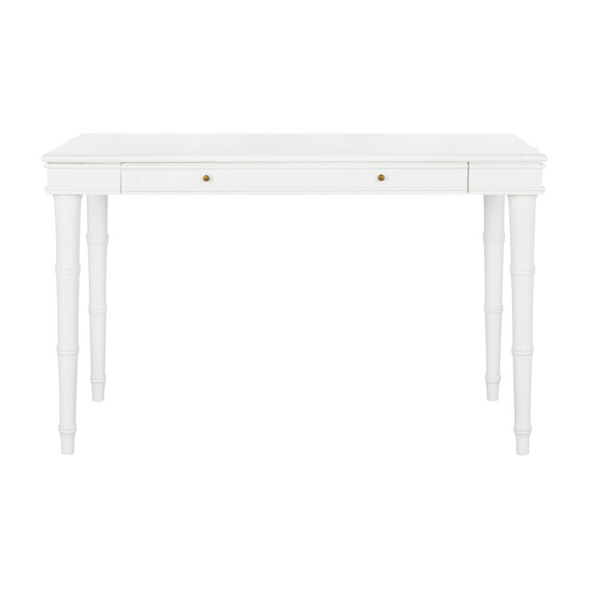 Noely Modern Coastal Writing Desk, White