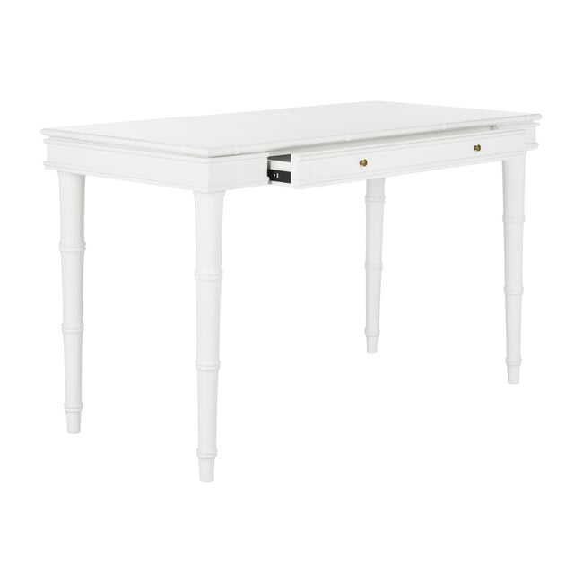 Noely Modern Coastal Writing Desk, White