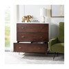 Genevieve 3 Drawer Dresser, White/Walnut - Dressers - 2
