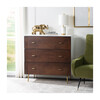 Genevieve 3 Drawer Dresser, White/Walnut - Dressers - 7