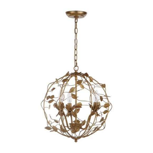 Austen Cage Chandelier, Gold