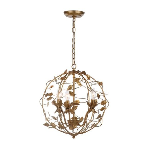 Austen Cage Chandelier, Gold