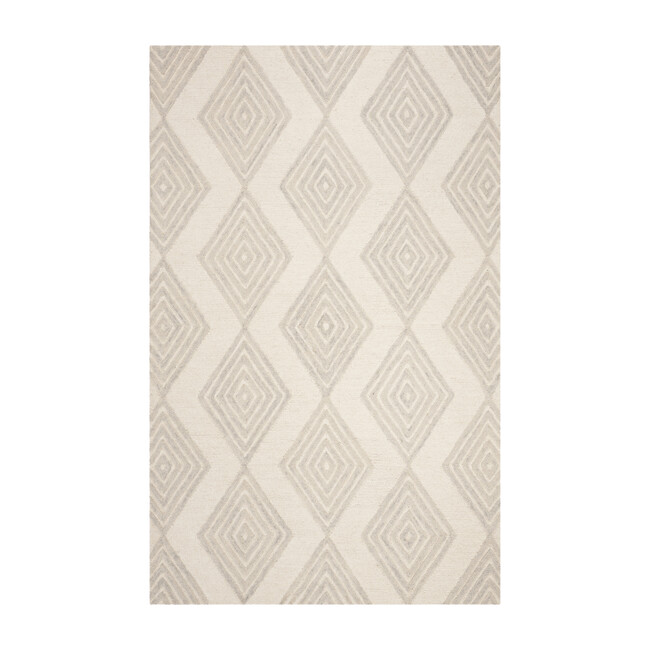 Blossom Cameron Rug, Silver/Ivory