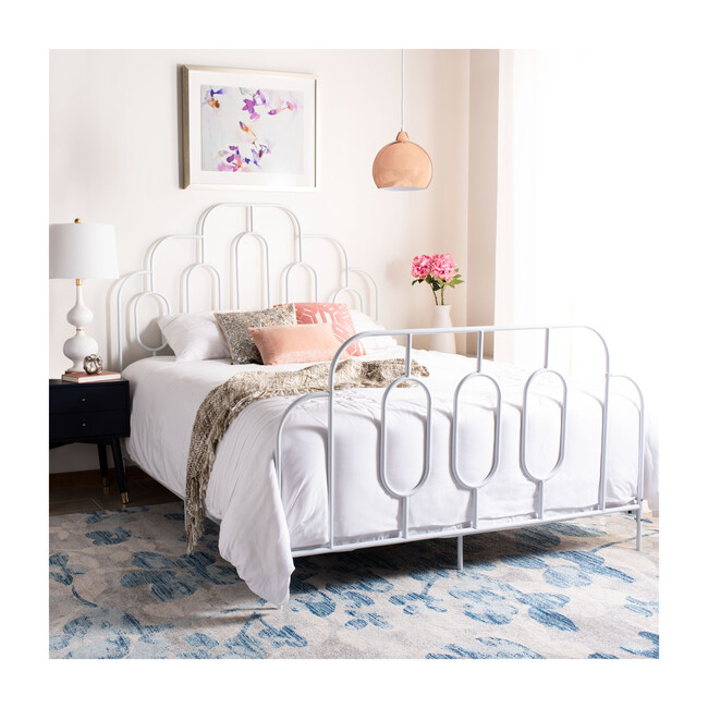 Paloma Metal Retro Bed, White