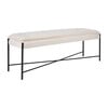 Kara Cushioned X Bench, Light Beige/Black - Accent Seating - 3