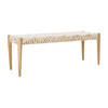 Bandelier Leather Weave Bench, Cream - Accent Seating - 2