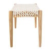 Bandelier Leather Weave Bench, Cream - Accent Seating - 3
