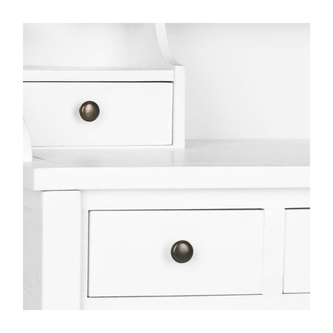 Landon 5-Drawer Desk, White Poplar