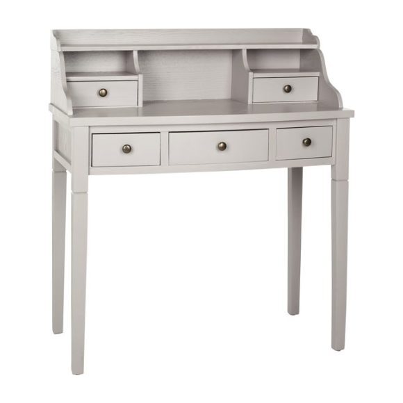 Landon 5-Drawer Desk, Grey