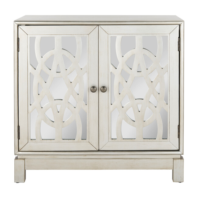 Ashlynn 2-Door Chest, Silver - Dressers - 1