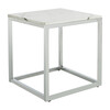 Bethany Square End Table, White/Gold - Accent Tables - 2