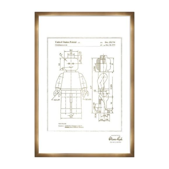 Lego Toy Figure 1979 2, Gold Metallic