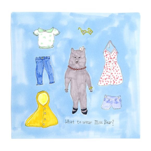 What to Wear Miss Bear?, 8" x 8"