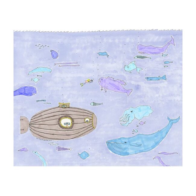 Whales, 13" x 16"
