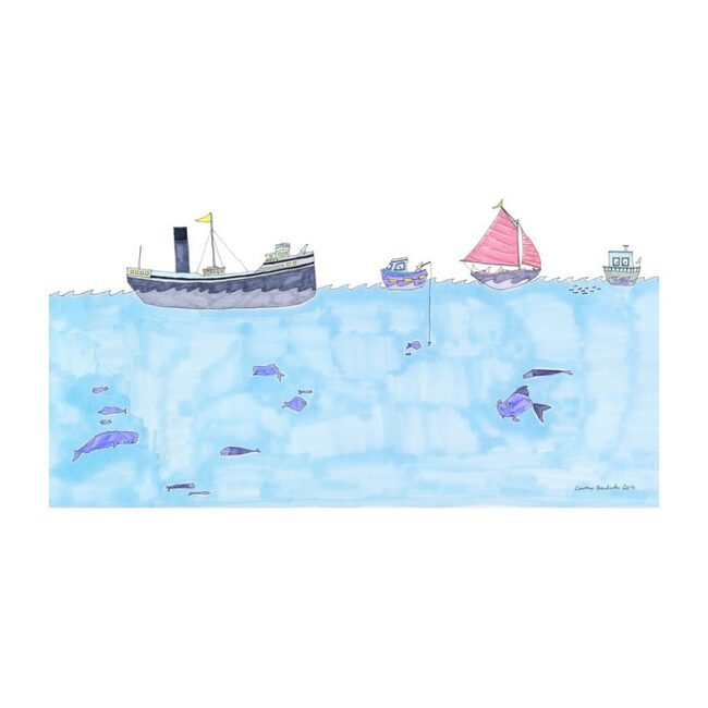 Boats, 10" x 18"