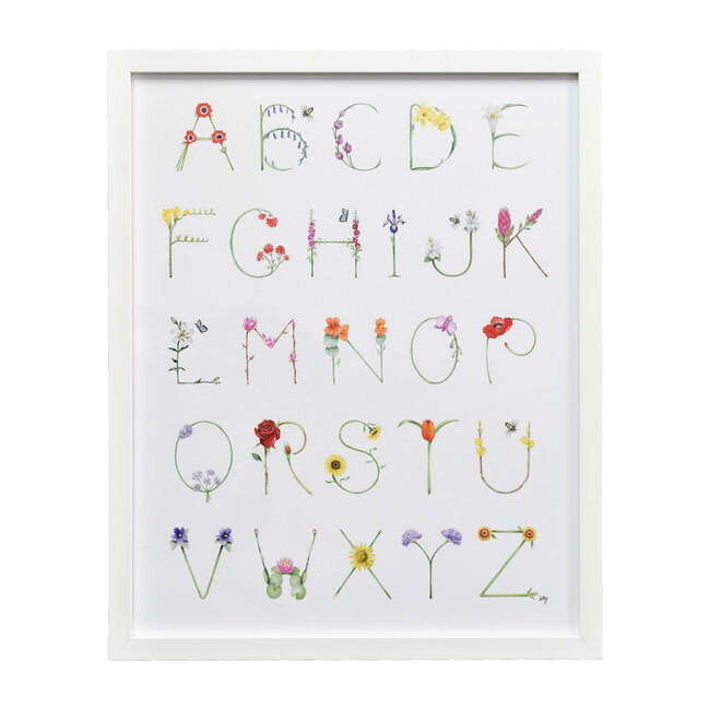 Flower Alphabet, 16" x 20"