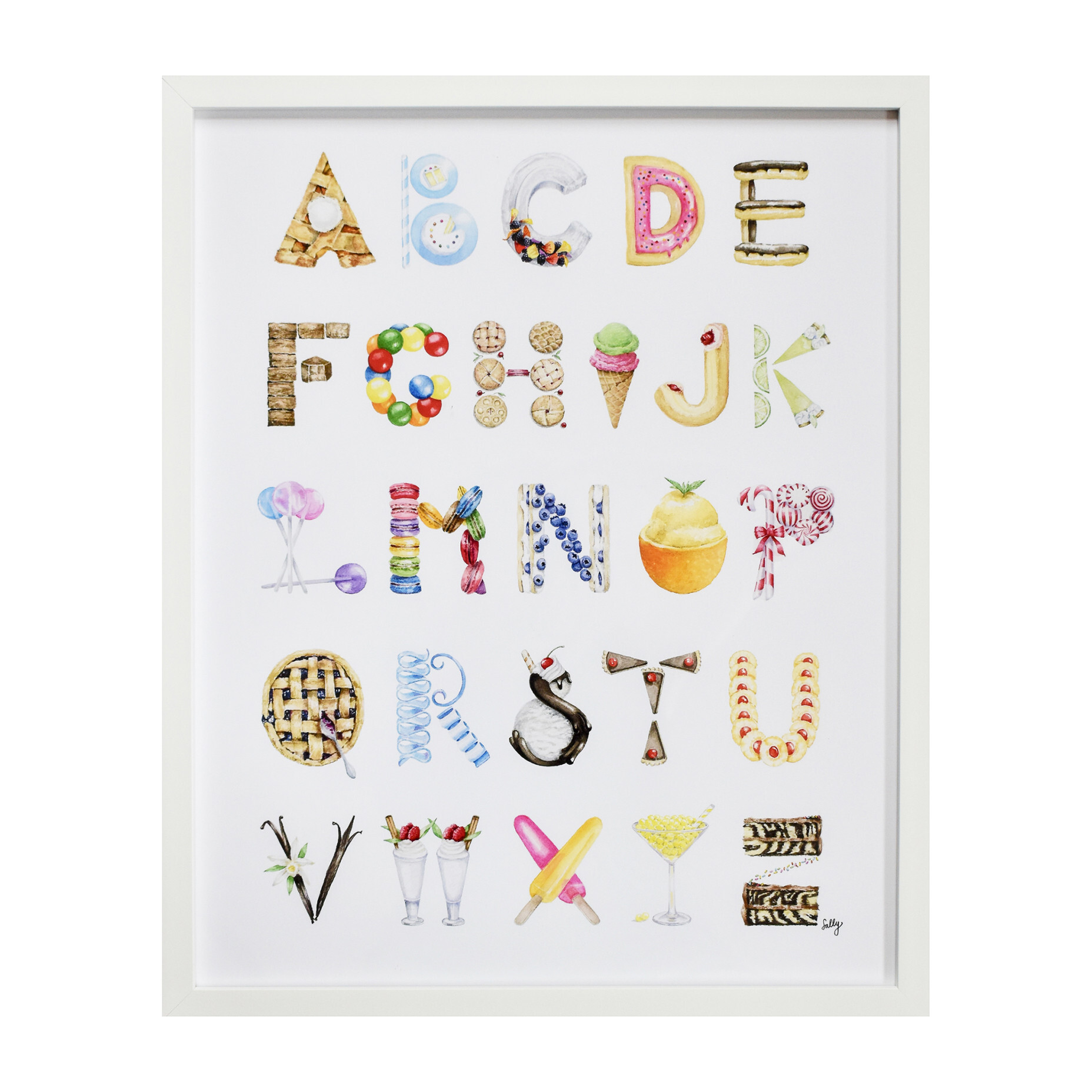Dessert Alphabet, 16" x 20"