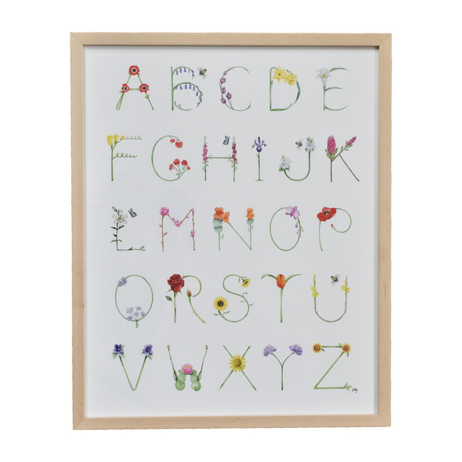 Flower Alphabet, 16" x 20"