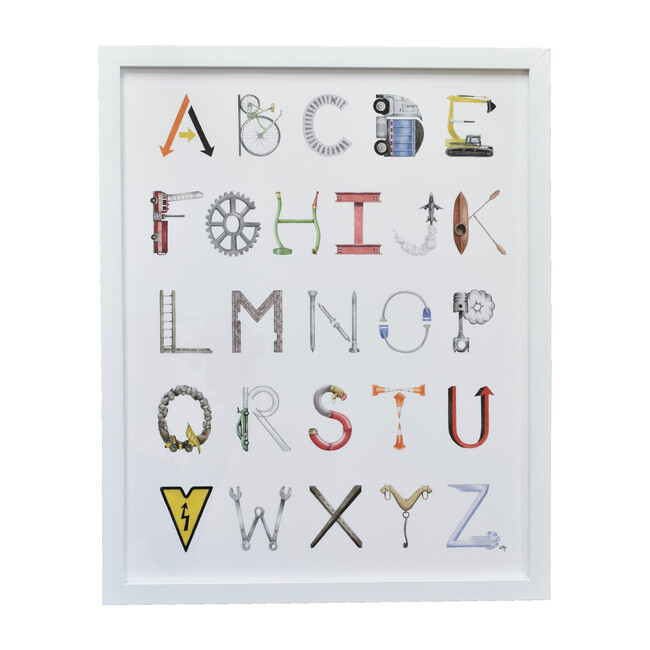 Construction Alphabet, 16" x 20" - Art - 1