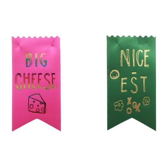 Set of 2 Merit Badges, Big Cheese/Nicest - Paper Goods - 1