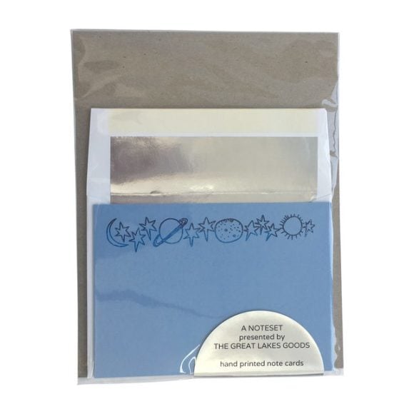 Set of 6 Space Notecards