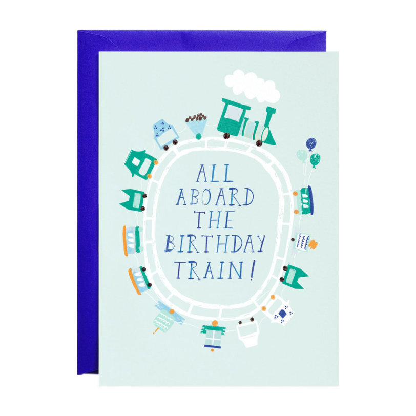 All Aboard the Birthday Train Card