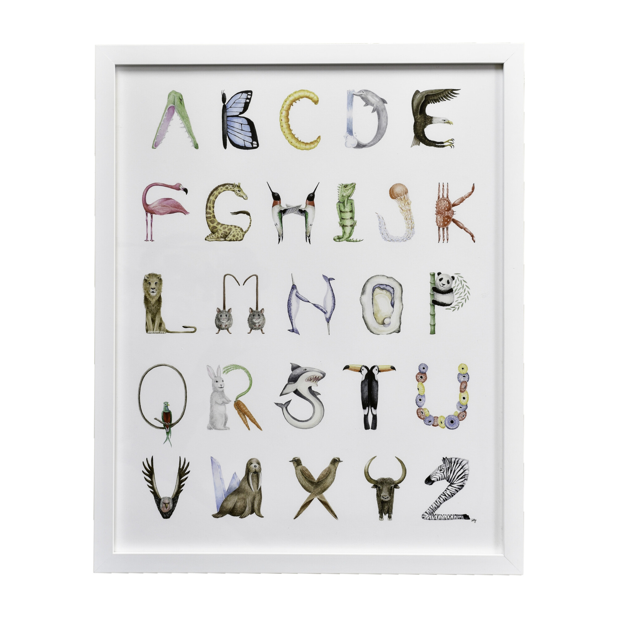 Animal Alphabet, 16" x 20"