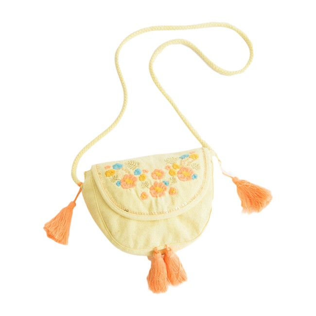 Yellow Embroidery Purse