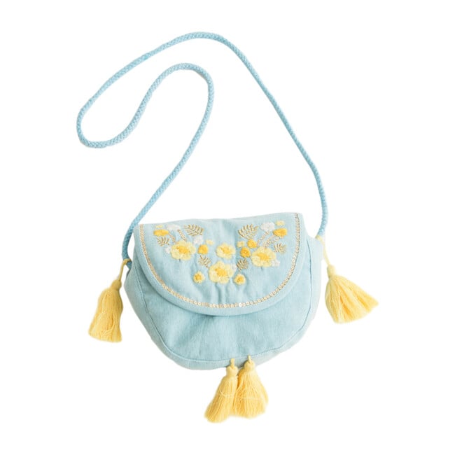 Blue Embroidery Purse