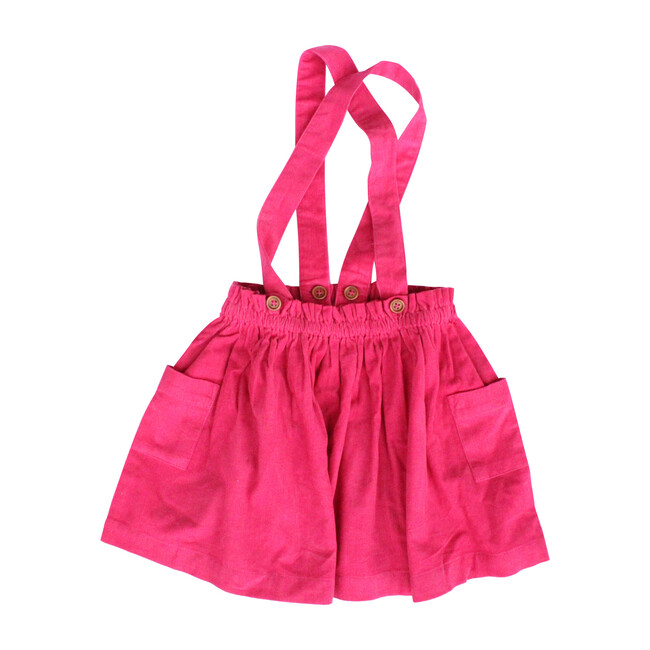 Suspender Skirt, Hot Pink Kids Girl Clothing Skirts