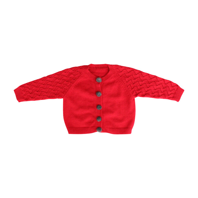 Pom Pom Sweater, Red