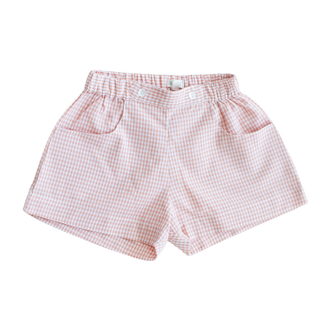 Peach Gingham Begonia Shorts